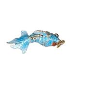 Only My Live Home Small Cute Chinese Animal Charms for Jewelry Making Cloisonne Enamel Fish Charms Unique Craft Pendants for Women DIY Goldfish Accessories, Cloisonne, No Gemstone