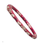 Only My Live Home Vintage Colorful Cloisonne Thin Bangles, Chinese Filigree Enamel Ethnic Bracelets for Women, Traditional Handcrafts ICH Jewelry Gifts, Diameter 2.28-2.36 inch wide 0.16 inch