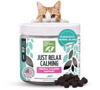 Only Natural Pet Just Relax Herbal Calming Support Soft Chews for Cats - Behavioral Support & Promotes Relaxation & Comfort - Ideal for Travel, Vet Visits & Stress Situation - 60 Soft Chews