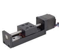 ONLY NEW T-type Mini Sliding Table 50/100/150/200mm For Linear Rail Guide With Nema11 28mm Stepper Motor For 3D Printer(Effective Stroke 100,12mm Pitch)