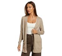 ONLY NOS Women's 15174274 Cardigan, Beige (Beige Detail: W. Melange), 14 (Manufacturer size: Large)