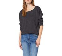 ONLY NOS Women's Onlalba 3/4 Top JRS Noos T-Shirt, Grey (Dark Melange Dark Melange), X-Large