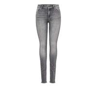 ONLY NOS Women's Onlblush Mid Sk Ank Raw Jns Rea0918 Noos Skinny Jeans, Grey (Grey Denim Denim), 38 /L34 (Manufacturer size: Medium)