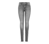 ONLY NOS Women's Onlblush Mid Sk Ank Raw Jns Rea0918 Noos Skinny Jeans, Grey (Grey Denim Denim), 40 /L32 (Manufacturer size: Large)