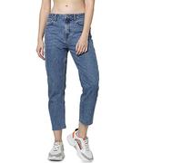 ONLY Women's Onlemily Hw St Raw JNS Db Mae 0005 Noos Straight Jeans, Blue (Dark Blue Denim Dark Blue Denim), W31/L32 (Size: 31)