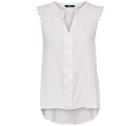 Only Womenss Kimmi Lace Trim Top in White Viscose - Size 6 UK