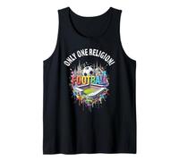 Only One Religion: Football Funny Sarcastic Soccer Fan Tank Top