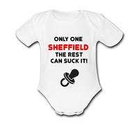ONLY ONE SHEFFIELD PERSONALISED Unique Baby Vest Baby Grow Babygrow Boys Girls UNISEX FOOTBALL UNITED
