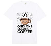 Only One Solution Coffee Funny Math Nerd Comfort Colors Adult Heavyweight T-Shirt