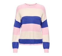 ONLY Onlatia KNT Noos L/S Stripe Pullover, Light Pink, XL