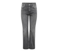 ONLY Women's Onlbailey Hw Kick Flare DNM Cro Jeans, Grey Denim, 29W x 32L