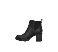 Only Womens Barbara Heeled Chelsea Boots in Black Suede - Size UK 3