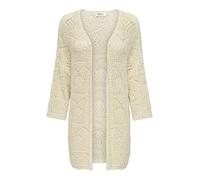 ONLY Women's Onlbeach 7/8 Long Cardigan Nca KNT Sweater, White, M
