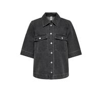 ONLY Women's Onlbelle S/S Shirt DNM Gua Noos, Washed Black, S