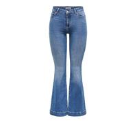 ONLY Onlblush Mid Retroflared DNM Dia550 Noos Women's Flared Jeans Medium Waist Retro Fit, Medium Blue (Medium Blue Denim), L / 34L