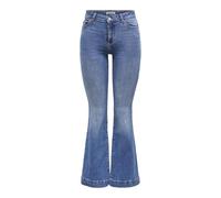 ONLY Onlblush Mid Retroflared DNM Dia550 Noos Women's Flared Jeans Medium Waist Retro Fit, Medium Blue (Medium Blue Denim), M / 34L