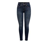 ONLY Women's Onlblush Mid Sk Ankle Rw DNM Dot245 Noos Jeans, Dark Denim Blue, M / 32L