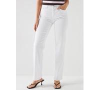 Only Onlblush Mid Waist Straight Fit Jeans, White, Size S, Inside Leg 32, Women White