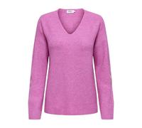 ONLY Onlcamilla KNT Noos V-Neck L/S Pullover, Super Pink, L