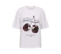 ONLY Onlcarrie Life S/S Cherry Top Box JRS, Bright White, XL