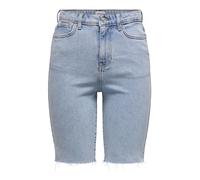 ONLY Women's Onlemily Hw Long DNM Shorts Cro741 Noos Denim, Blue, 27