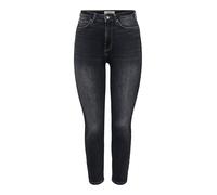 ONLY Women's Onlemily Icon Hw Str ANK DNM Cro304 Noos Jeans, Washed Black, 27W x 32L