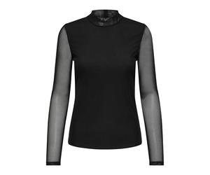 ONLY Onlerica Life Mesh L/S High Neck Top JRS, Black, XS