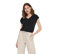 ONLY Women's Onlfree S/S Modal V-NEC Top Box JRS Noos T-Shirt, Black, XL