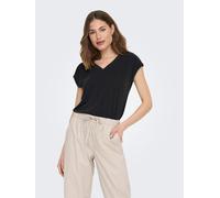 Only ONLFREE S/S MOD.V-NECK TOP JRS NOOS T-shirt black S