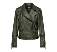 ONLY Women's Onlhalli Gemma Faux Leather Biker CC OTW Jacket, deep Depths, S