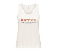 ONLY Onlhenny Life Reg S/L Tank Top Box JRS, Gray, Large