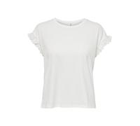 ONLY Onliris Women's S/S EMB Top JRS Noos, Cloud Dancer, XS