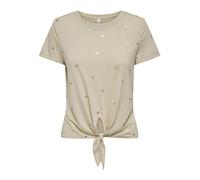 ONLY Onlisabella Life S/S Foil Top Box JRS, Beige, Large