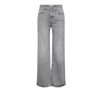 ONLY Women's Onljuicy Hw Wide Leg Rea707 DNM Noos Jeans, Medium Grey Denim, 25W x 32L