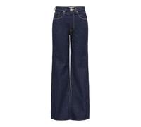 ONLY Women's Onljuicy Hw Wide Rinse DNM Mas763 Noos Fit Jeans, Dark Denim Blue, 27W x 32L