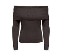ONLY Onlkatia Ls Off Shoulder KNT Noos, Chocolate Cake, S