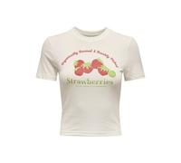 ONLY Onlkelly Life S/S Short Print Top Boxjrs, Cloud Dancer, M