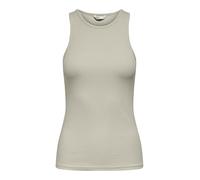 ONLY ONLKENYA Women's Ribbed Tank Top Basic Shirt Crew Neck Top Sleeveless in Structure Rip