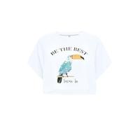 ONLY Onlkita S/S Toucans Top Box JRS, White, Large