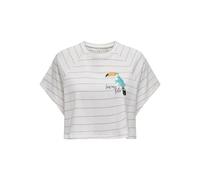 ONLY Onlkita S/S Toucans Top Box JRS, White, M