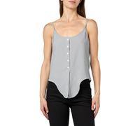 ONLY Onllecey Sl Knot Singlet Noos WVN, White, XL