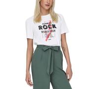ONLY Women's Onllucia Reg S/S Top JRS T-Shirt, White, S