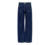 ONLY Onlmadeline Hw Wid Pocket DNM Gua113, Dark Denim Blue, S / 30L