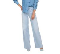 ONLY Women's Onlmadison Blush Hw Wide DNM Cro495 Noos, Light Blue Bleached Denim, S / 30L