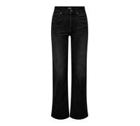 ONLY Women's Onlmadison Blush Hw Wide DNM Cro099 Noos Jean Pants, Washed Black, S / 30L