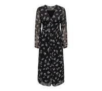ONLY Onlmalina Life L/S Midi Dress PTM, Black/AOP: Floral Garden, M