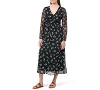 ONLY Onlmalina Life L/S Midi Dress PTM, Black/AOP: Floral Garden, S