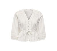 Only ONLMICHELLE LS LACE V-NECK TOP WVN Blouse off white L