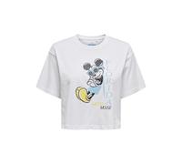 ONLY Onlmickey Minnie Life S/S Holiday Topjrs, Bright White, M