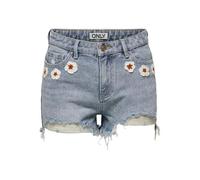 ONLY Women's Onlpacy Hw Crochet DNM Shorts Bj, Light Blue (Light Blue Denim), S